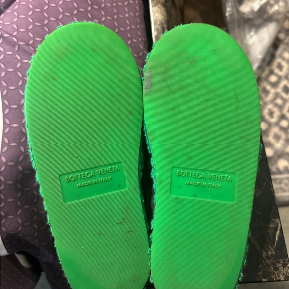 Bottega Veneta Terry Slides Green - Picture 2 of 2